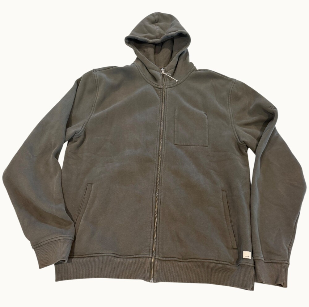 Vuori Seaside Full Zip Hoodie Men’s Lake Green Organic Cotton V242